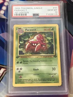 1999 Pokemon Jungle Parasect 1st Edition 41/64 PSA 10 WoTC Gem Mint Uncommon - Image 1