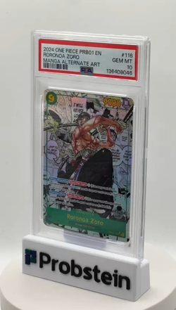 2024 One Piece PRB01 EN Manga Alternate Art #118 Roronoa Zoro PSA 10 GEM MINT - Image 2