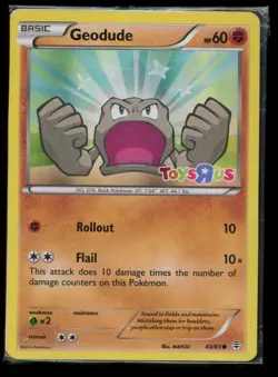 2016 POKEMON XY GENERATIONS GEODUDE 43/83 TOYS R US STAMPED PROMO SEALED - Image 1