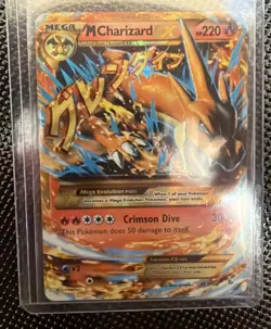 Pokemon TCG M Charizard EX Secret Holo Ultra Rare Card 107/106 XY Flashfire NM - Image 1