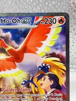 2025 Pokemon Destined Rivals Ethan’s Ho-Oh EX Special Illustration Rare 230/182 - Image 3