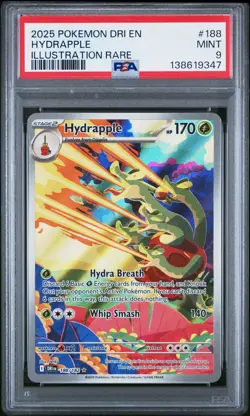 2025 POKEMON DRI EN-DESTINED RIVALS ILLUSTRATION RARE #188 HYDRAPPLE PSA 9 - Image 1