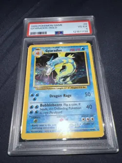 Pokemon Gyarados Holo Rare TCG Card Base Set 6/102 PSA 4 - Image 1