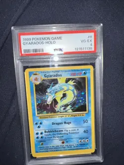 Pokemon Gyarados Holo Rare TCG Card Base Set 6/102 PSA 4 - Image 2