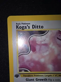 KOGA’S DITTO HOLO RARE Pokemon TCG WOTC 1st Edition Gym Challenge 10/132 Vintage - Image 3