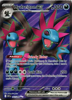 Pokemon TCG Hydreigon ex Ultra Rare SV: White Flare 161/086 VLP - Image 1