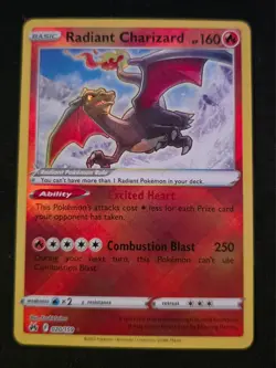 Pokemon TCG Radiant Charizard 020/159 Crown Zenith Reverse Holo Card - Image 1