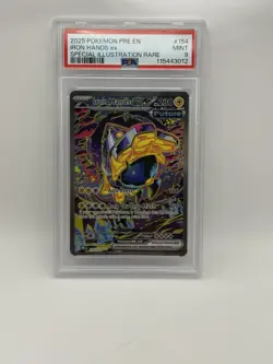 Pokemon TCG Iron Hands EX 154/131 Special Illustration Rare Card PSA 9 - Image 1