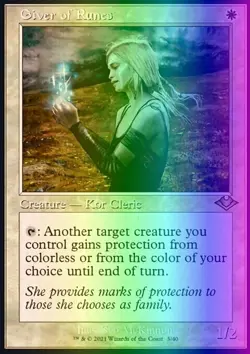 MTG Magic the Gathering Giver of Runes (3e/404) Modern Horizons NM FOIL- ETCHED - Image 1