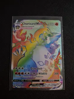 Pokemon TCG Charizard VMAX Rainbow Secret Rare Card 074/073 Champions Path - Image 1