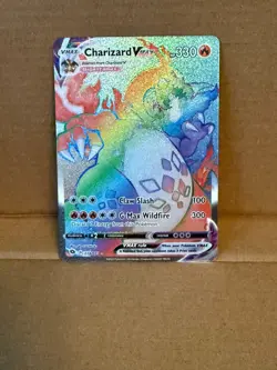 Pokemon TCG: Charizard VMAX Rainbow Champion's Path 074/073 Holo Secret Rare NM - Image 1