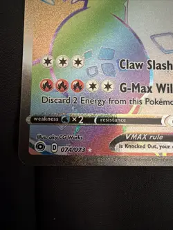 Pokemon TCG: Charizard VMAX Rainbow Champion's Path 074/073 Holo Secret Rare NM - Image 5