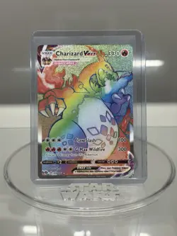 Pokemon TCG Charizard VMAX Rainbow Secret Rare Card 074/073 Champions Path - Image 1