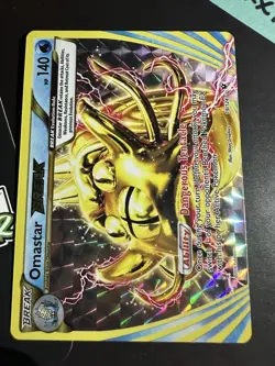 Omastar BREAK 19/124, Holo, XY Fates Collide, Pokemon TCG, Ultra Rare, 2016, NM - Image 2