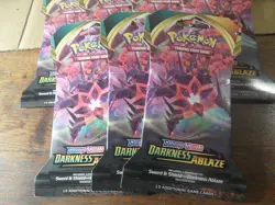 A-3 pokemon Darkness Ablaze sleeved booster pack lot 7 packs X7 same art - Image 2