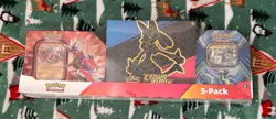 POKEMON Trading Cards TCG Costco 3 Pack Bundle CROWN ZENITH ETB + 2TINS NEW SEAL - Image 1