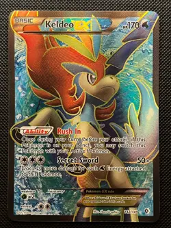 Pokemon Keldeo EX Full Art Boundaries Crossed 142/149 ENGLISH LP - Image 1