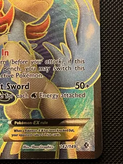 Pokemon Keldeo EX Full Art Boundaries Crossed 142/149 ENGLISH LP - Image 4