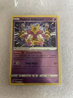 POKeMON TCG- Radiant Alakazam. 059/195 Holo Rare. Silver Tempest. - Image 1