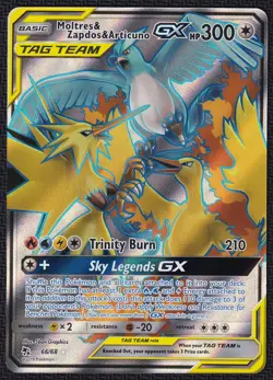 Pokemon Moltres & Zapdos & Articuno GX 66/68 Full Art Hidden Fates - Image 1