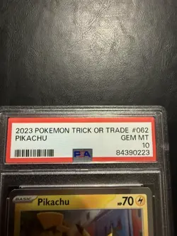 2023 Pokemon Trick or Trade Pikachu #062 PSA 10 Gem Mint - Image 3