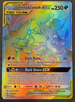 Greninja & Zoroark GX Secret 222 Unbroken Bonds Pokemon TCG - Image 1