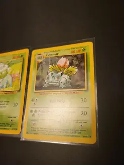 Pokemon Bulbasaur 44/102 & Ivysaur 30/102 -Base Set Unlimited- LP/NM - Image 3
