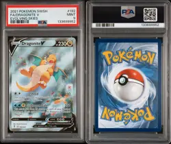 Pokemon TCG Evolving Skies Dragonite V Alternate Full Art Card 192/203 PSA 9 - Image 2