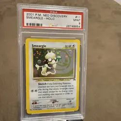 2001 POKEMON NEO DISCOVERY #11 SMEARGLE-HOLO PSA 9 WITH SWIRL - Image 2
