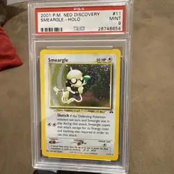 2001 POKEMON NEO DISCOVERY #11 SMEARGLE-HOLO PSA 9 WITH SWIRL - Image 3
