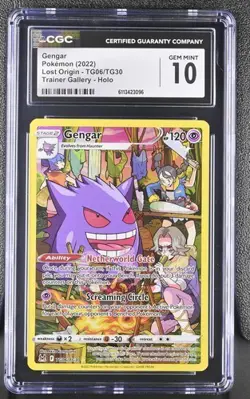 CGC 10 GENGAR TG06 LOST ORIGIN TRAINER GALLERY SWORD & SHIELD POKEMON GEM MINT - Image 1