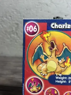 1999 PokeTrivia Pokemon Charizard #06 Non Perforated Burger King Promo-LP! - Image 2