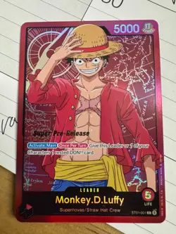 Monkey.D.Luffy ST01-001 Super Pre-Release Starter Deck 1: Straw Hat Crew Foil - Image 1
