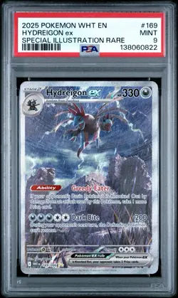 Pokemon TCG Hydreigon EX 169/086 White Flare Special Illustration Rare PSA9 - Image 2