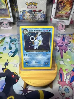 Pokemon TCG Dark Blastoise Holo Rare Card 3/82 LP Condition SWIRL - Image 1