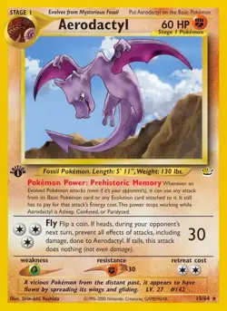 Aerodactyl - 15/64 - Pokemon Neo Revelation 1st Edition Rare Card WOTC NM - Image 1