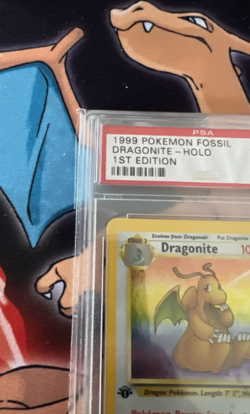 PSA 9 Pokemon Fossil 1999 Dragonite Holo 4/62 Pokemon Card 1st Edition WOTC - Image 2