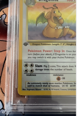 PSA 9 Pokemon Fossil 1999 Dragonite Holo 4/62 Pokemon Card 1st Edition WOTC - Image 5