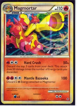 2010 MAGMORTAR 2/95 HeartGold SoulSilver UNLEASHED POKEMON -RARE -HOLO-NM/M - Image 1