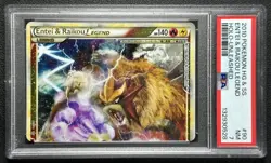 ENTEI & RAIKOU LEGE PSA 7 2010 POKEMON HEARTGOLD SOULSILVER UNLEASHED 90/95 HOLO - Image 1