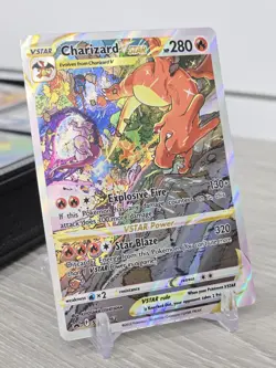 Pokemon Card TCG Charizard V Star SWSH262 Ultra Rare Secret BLACK STAR PROMO NM - Image 1