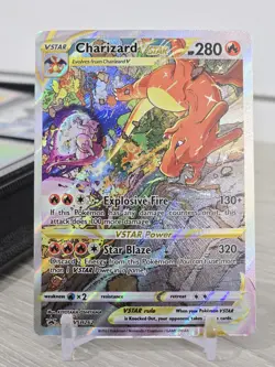 Pokemon Card TCG Charizard V Star SWSH262 Ultra Rare Secret BLACK STAR PROMO NM - Image 3