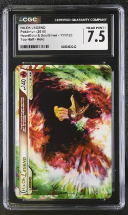 CGC 7.5 Ho-Oh LEGEND 2010 HeartGold & SoulSilver Top 111/123 Holo Pokemon Card - Image 1