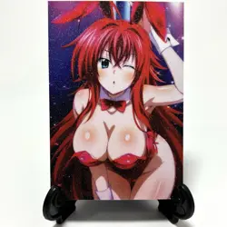 High School DxD Rias Gremory Sexy Lewd Bunny Girl Anime Waifu Goddess Art Card - Image 1