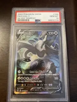 2022 Pokemon SWSH Silver Tempest #186 Lugia V FA PSA 10 GEM MINT - Image 1