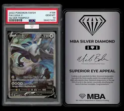 2022 Pokemon SWSH Silver Tempest: #186 FA/Lugia V PSA 10 GEM MINT, MBA Silver - Image 1