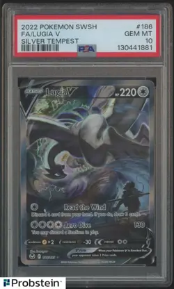2022 Pokemon SWSH Silver Tempest #186 Lugia V Full Art PSA 10 GEM MINT - Image 1