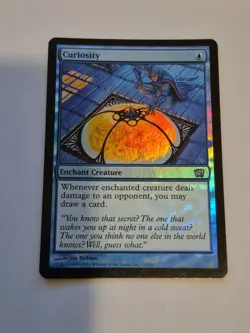 1x Curiosity - Foil, English Eighth Edition MTG Magic NM x1 - Image 1