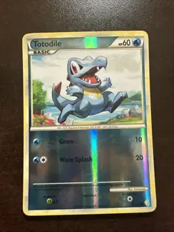 Totodile 86/123 LP Reverse Holo Pokemon TCG Heart Gold Soul Silver - Image 1