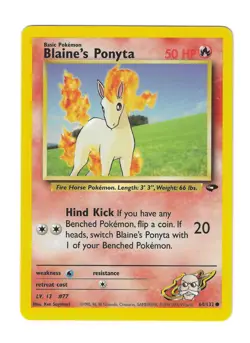 2000 Pokemon Blaine's Ponyta Gym Challenge Set Unlimited 64/132 WOTC - Image 1